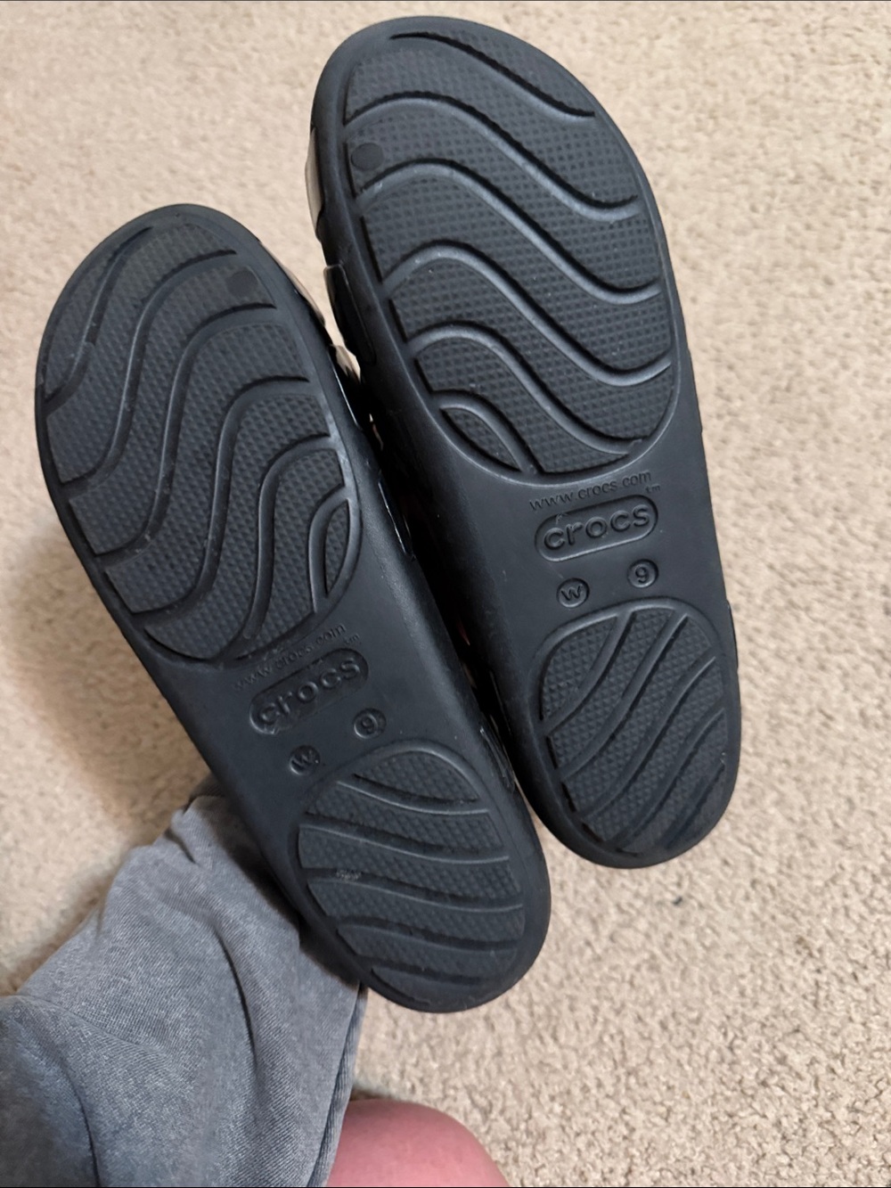 Crocs Women’s Black Mary Jane Style Sandals - Picture 2 of 3